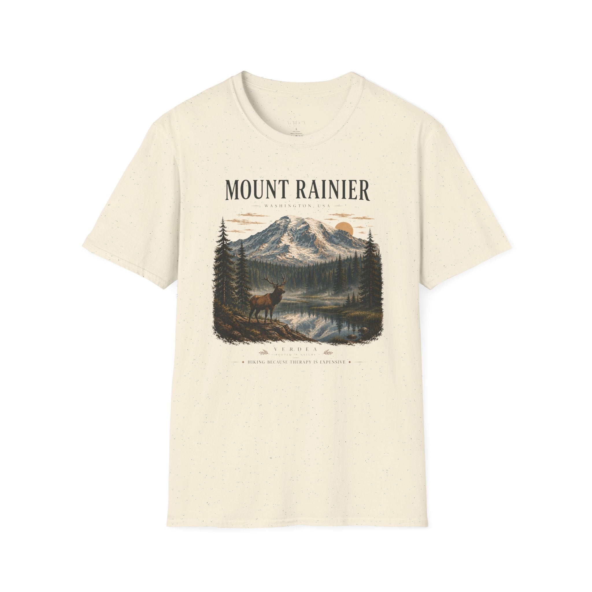 Unisex Mount Rainier Vintage Nature Graphic T-Shirt