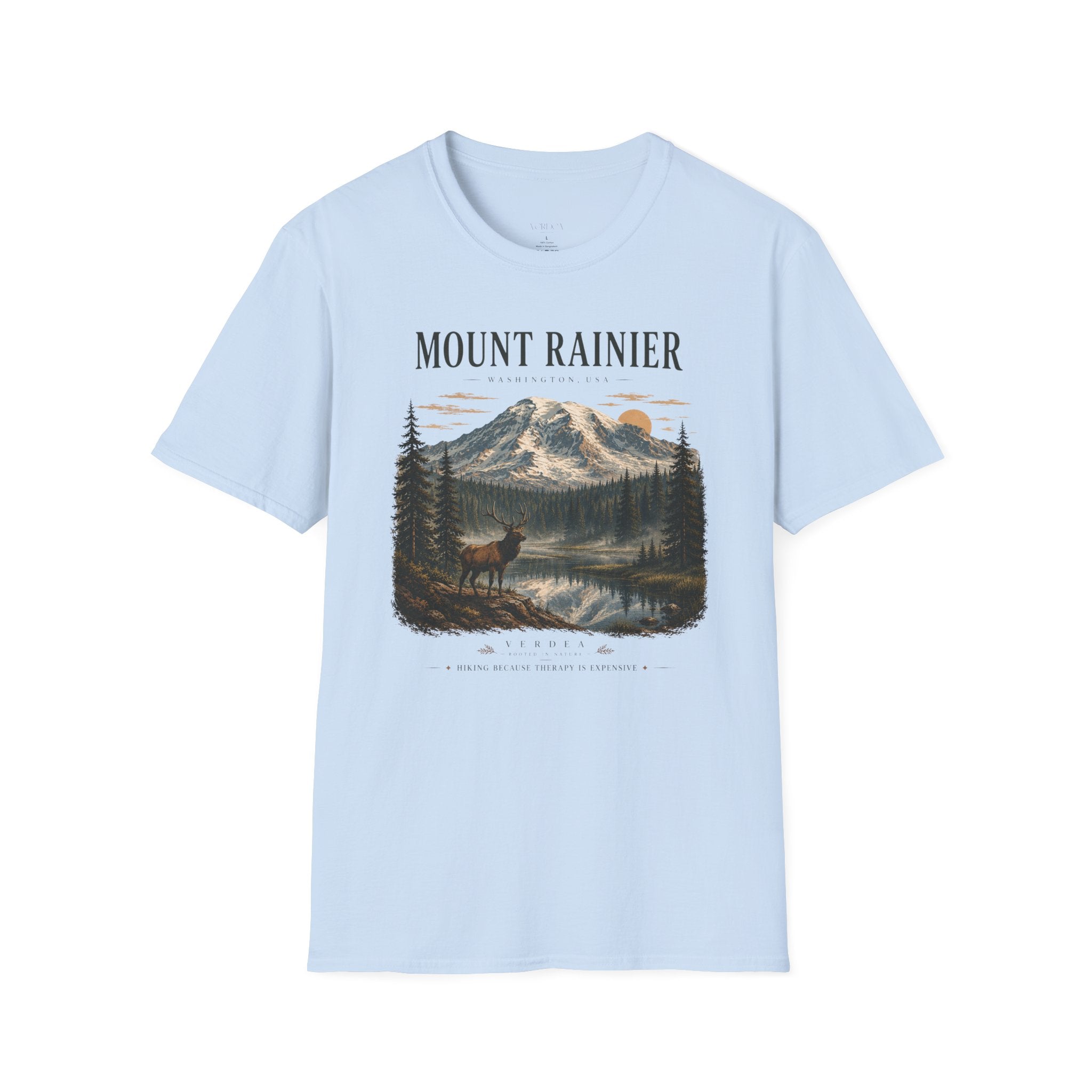 Unisex Mount Rainier Vintage Nature Graphic T-Shirt