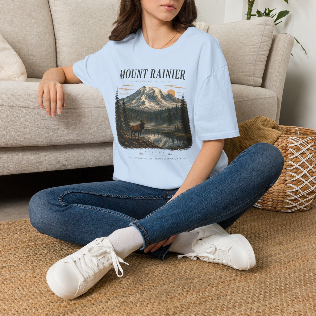 Unisex Mount Rainier Vintage Nature Graphic T-Shirt