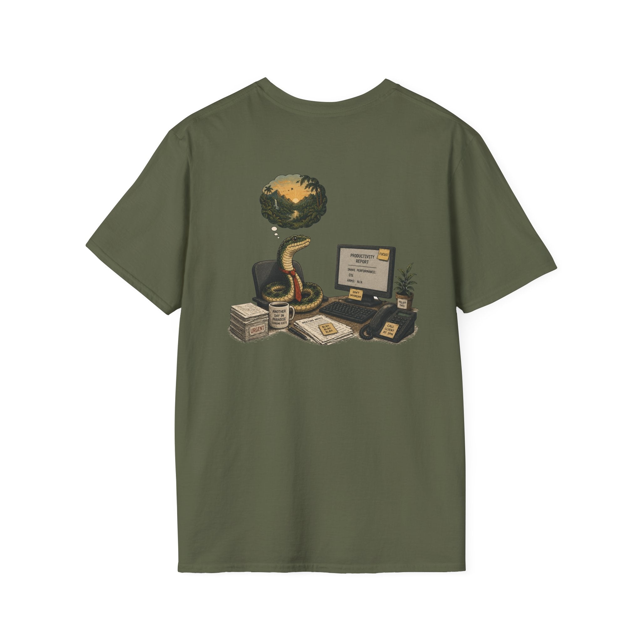 Unisex Daydreaming Office Snake T-Shirt