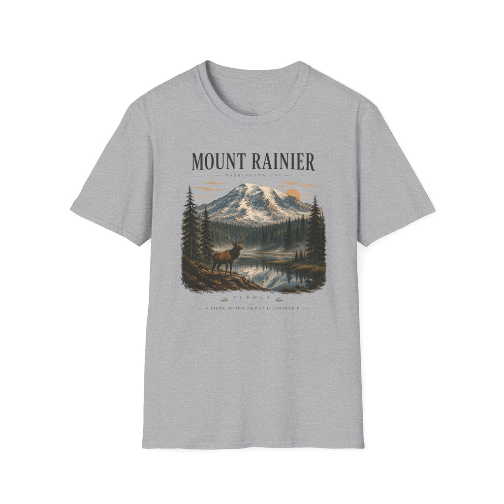 Unisex Mount Rainier Vintage Nature Graphic T-Shirt