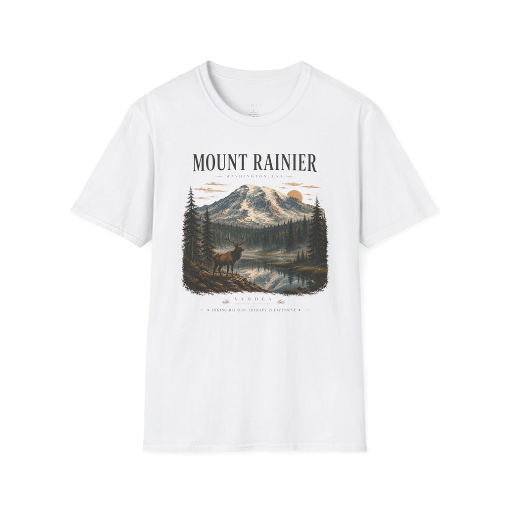 Unisex Mount Rainier Vintage Nature Graphic T-Shirt
