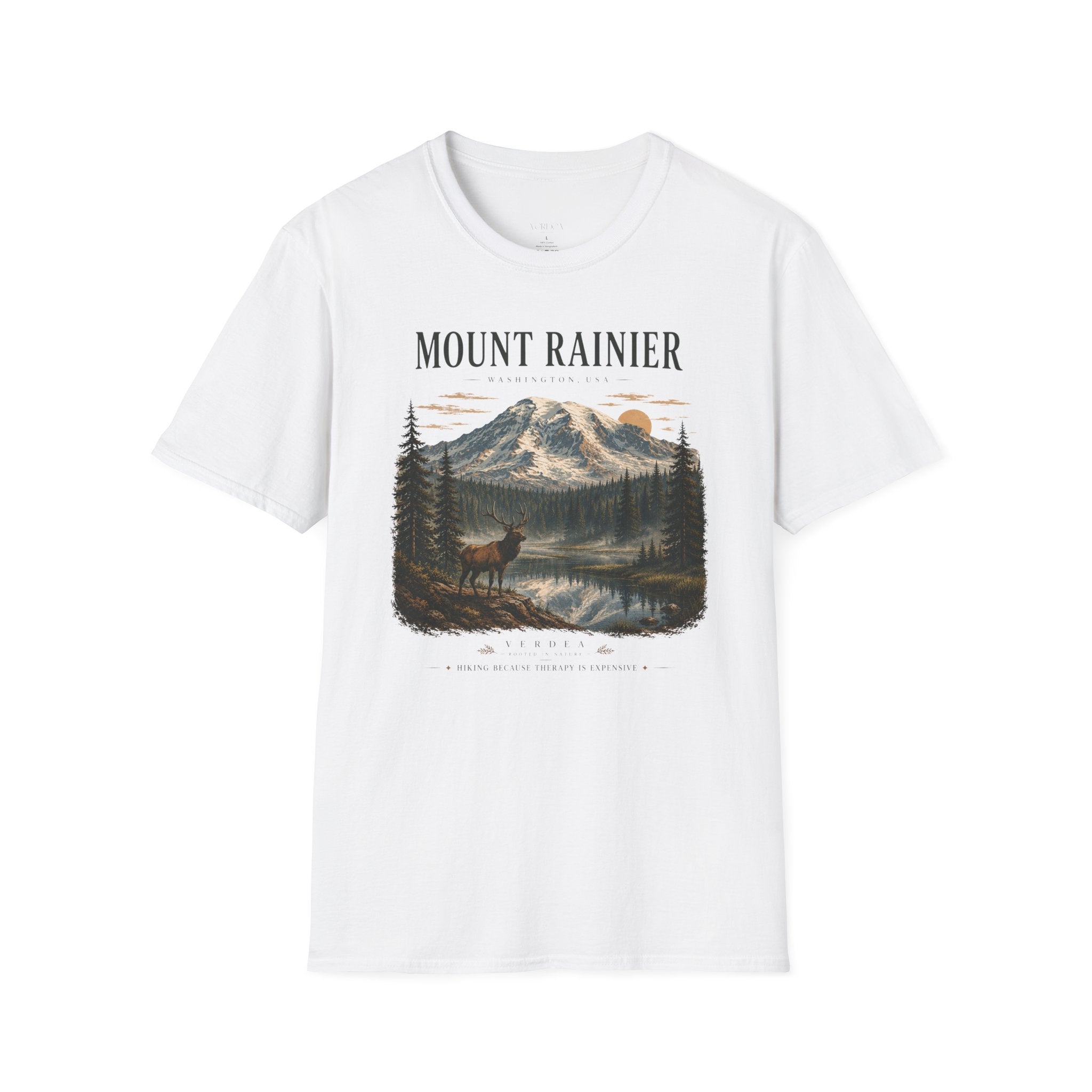 Unisex Mount Rainier Vintage Nature Graphic T-Shirt